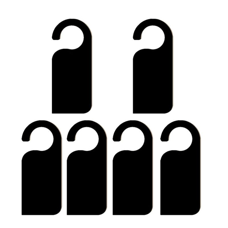 FRECI 6pcs Wooden Blackboard Door Sign Hanger, Reusable Label, Eco-friendly, Versatile, Uncoated, Black, Small, Rectangular Signs - Image 4